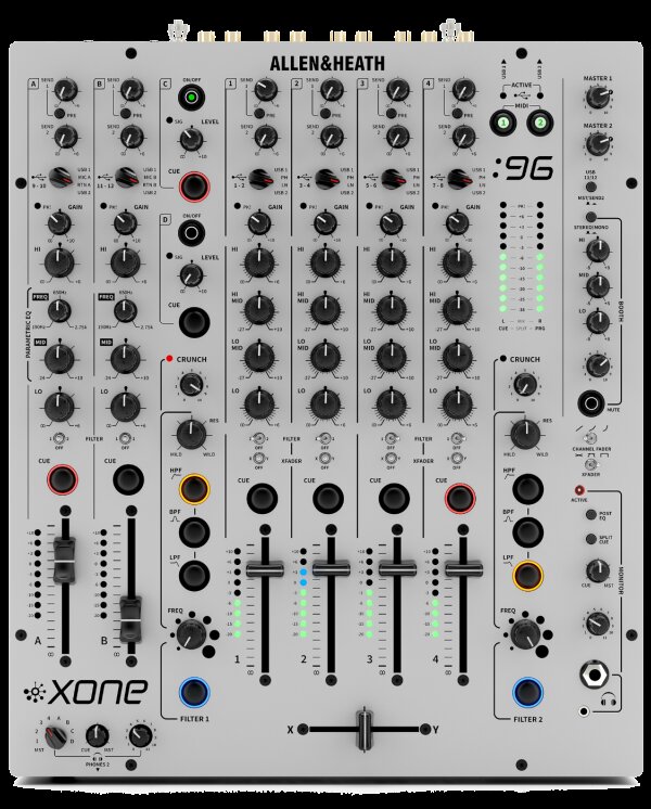 Produit Allen & Heath XONE 96 Console de mixage DJ 6 Entrées Stéréo + 2 Entrées Micros Image