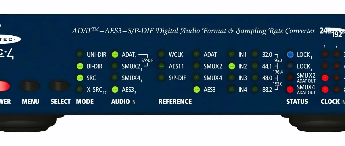 MUTEC MC-4 V2 Convertisseur de Format Audio ADAT (SMUX2/4), AES3 et S/PDIF
