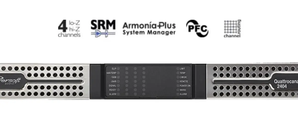 POWERSOFT QUATTROCANALI 2404 Amplificateur de Puissance 4 x 600 watts avec DSP