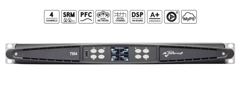POWERSOFT T904 Amplificateur de Puissance 4 x 2000 watts avec DSP + AES3