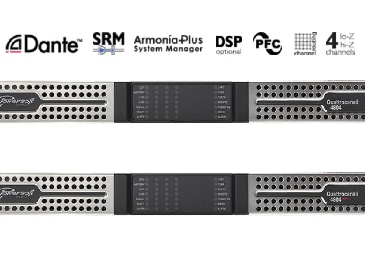 POWERSOFT QUATTROCANALI 4804 Amplificateur de Puissance 4 x 1200 watts avec DSP + AES67