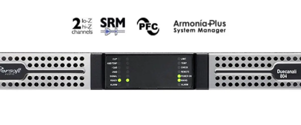 POWERSOFT DUECANALI 804 Amplificateur de Puissance 2 x 400 watts avec DSP + DANTE