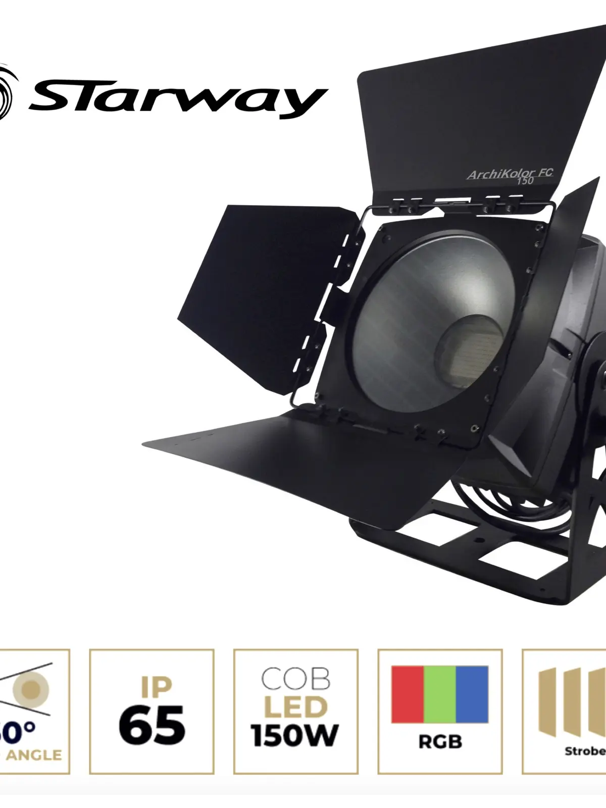 STARWAY ARCHIKOLOR 150FC MKII Projecteur à Led COB 150 Watts RGB IP65