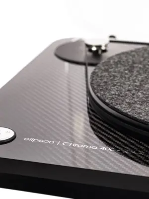 ELIPSON CHROMA 400 RIAA BT Platine Vinyle Bluetooth APTX HD munie d'un Bras Carbone & d'une Cellule Ortofon OM10