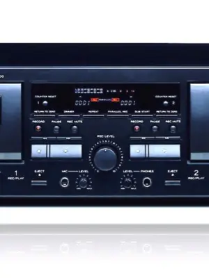 TEAC W-1200 Double Platine Cassette avec USB Play/Rec & Fonction Mic Karaoké