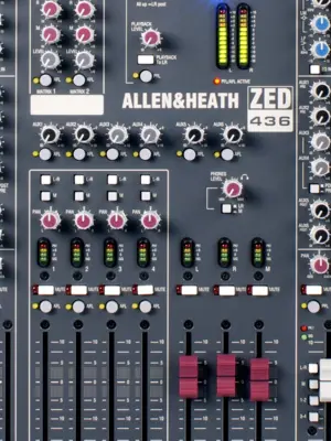 Allen & Heath ZED-436 Console de Mixage 32 Entrées 2 Stéréo 6 Aux 4 Bus + Port USB