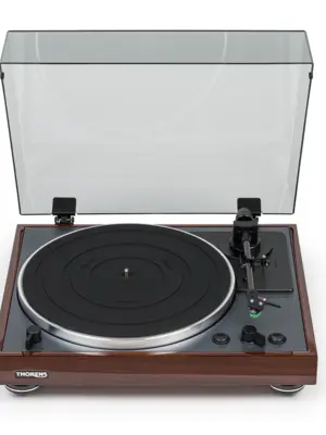 Thorens TD 102 A Platine Vinyle Automatique muni d'un Pré-Amplificateur Phono Intégré & Cellule AT95 VME