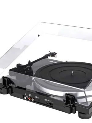 Thorens TD 201 Platine Vinyle "Plug & Play" Munie d'un Amplificateur Phono Intégré & d'une Cellule AT 3600