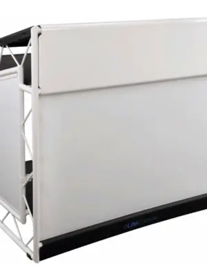LITECONSOLE XPRS V2 Stand DJ en Aluminium Pliable et Personnalisable (Habillage Blanc)