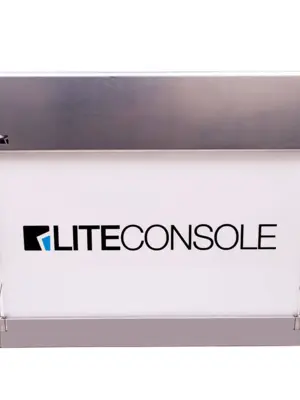 LITECONSOLE XPRSLite V2 Régie DJ Pliable et Personnalisable en Aluminium (Habillage Naturel)