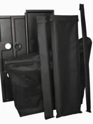 LITECONSOLE XPRS V2 Stand DJ en Aluminium Pliable et Personnalisable (Habillage Blanc)