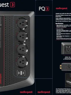 AUDIOQUEST POWERQUEST PQ3 Barrette Secteur 8 Prises Haut de Gamme pour l' Audio-Vidéo