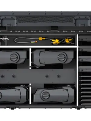 PROLIGHTS SMART BATWASH Pack de 4 Projecteurs Sur Batterie FULL RGBW 15 X 20 Watts IP65 En Flight Case