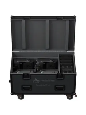 PROLIGHTS SMART BATWASH Pack de 4 Projecteurs Sur Batterie FULL RGBW 15 X 20 Watts IP65 En Flight Case