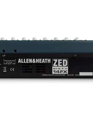 Allen & Heath ZED60-14FX Console de Mixage 8 Entrées Mono 2 Stéréo 2 Aux et Sortie USB avec Effets