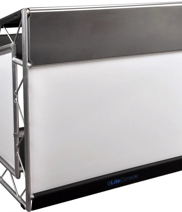 Produit LITECONSOLE XPRS V2 Régie DJ Pliable et Personnalisable en Aluminium (Habillage Naturel) Image