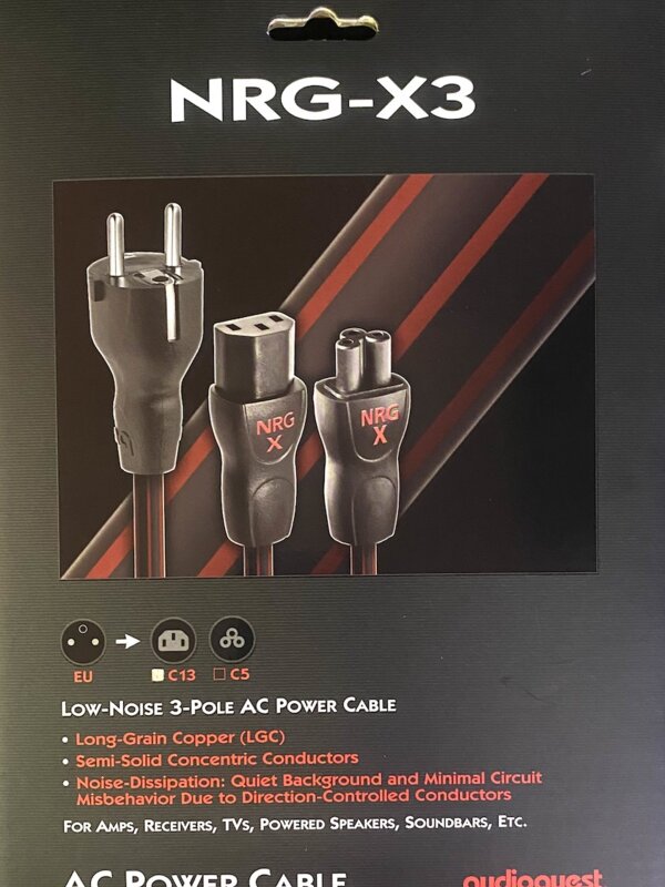 Produit AUDIOQUEST NRG-X3 Câble d’Alimentation Secteur Tripolaire Image