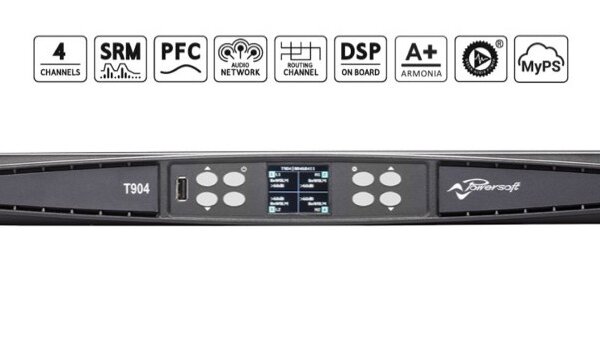 Produit POWERSOFT T904 Amplificateur de Puissance 4 x 2000 watts avec DSP + AES3 Image