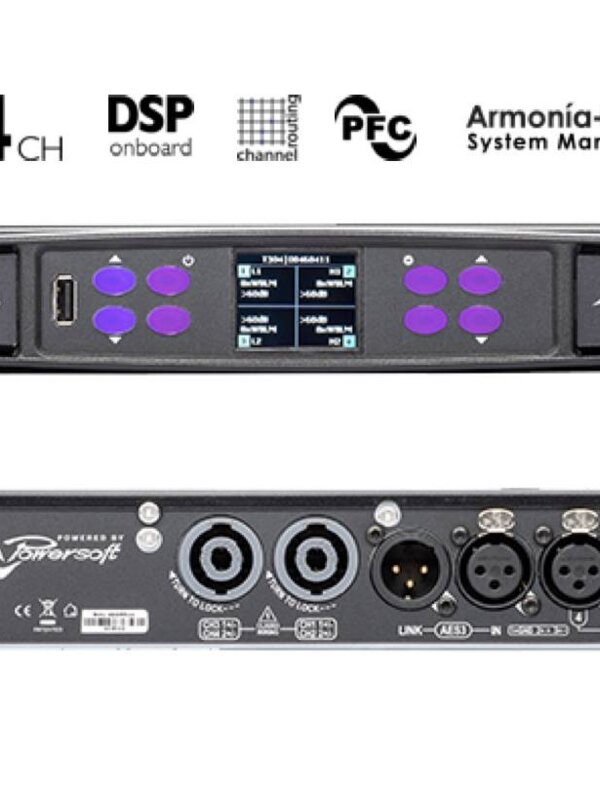 Produit POWERSOFT T304 Amplificateur de Puissance 4 x 750 watts avec DSP + AE3 Image