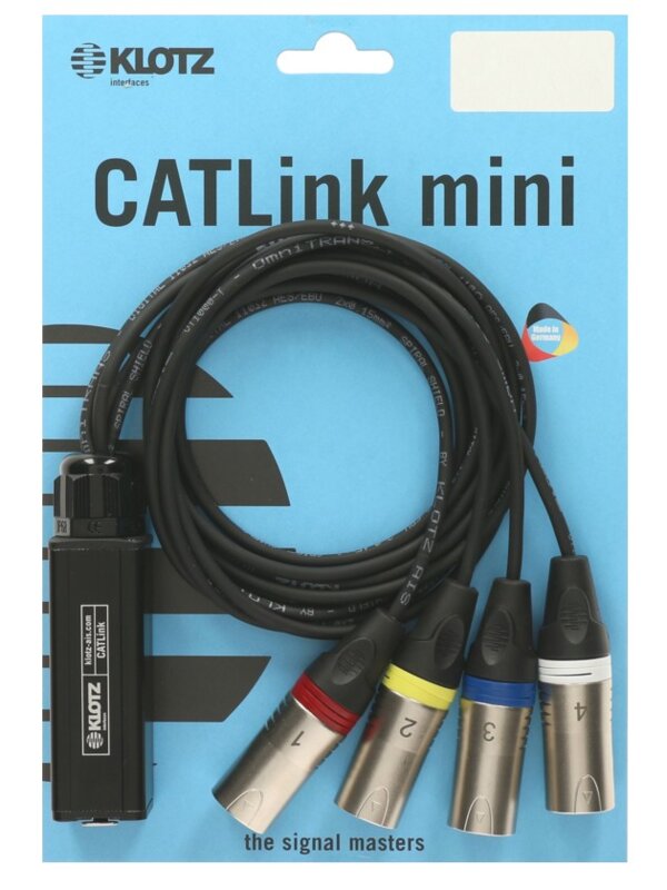 Produit KLOTZ CATLINK MINI Adaptateur 4 Canaux EtherCON F  / 4 XLR 3 M Longueur 0.8 Mètre Image