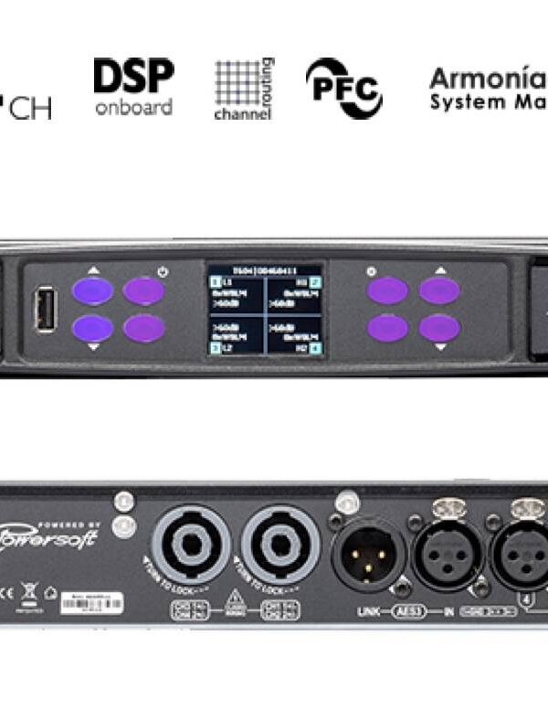 Produit POWERSOFT T604 Amplificateur de Puissance 4 x 1500 watts avec DSP + AES3 Image