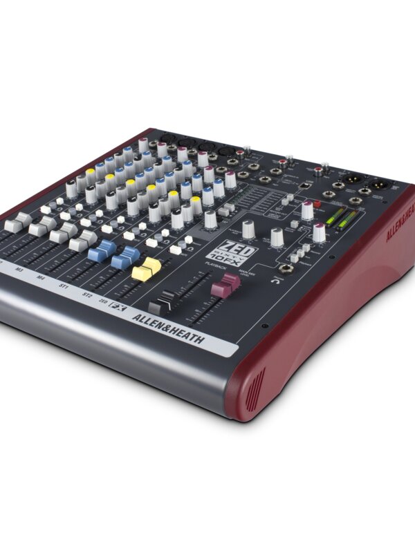 Produit Allen & Heath ZED60-10FX Console de Mixage 4 Entrées Mono 2 Stéréo 2 Aux et E/S USB + 16 Effets Intégrés Image