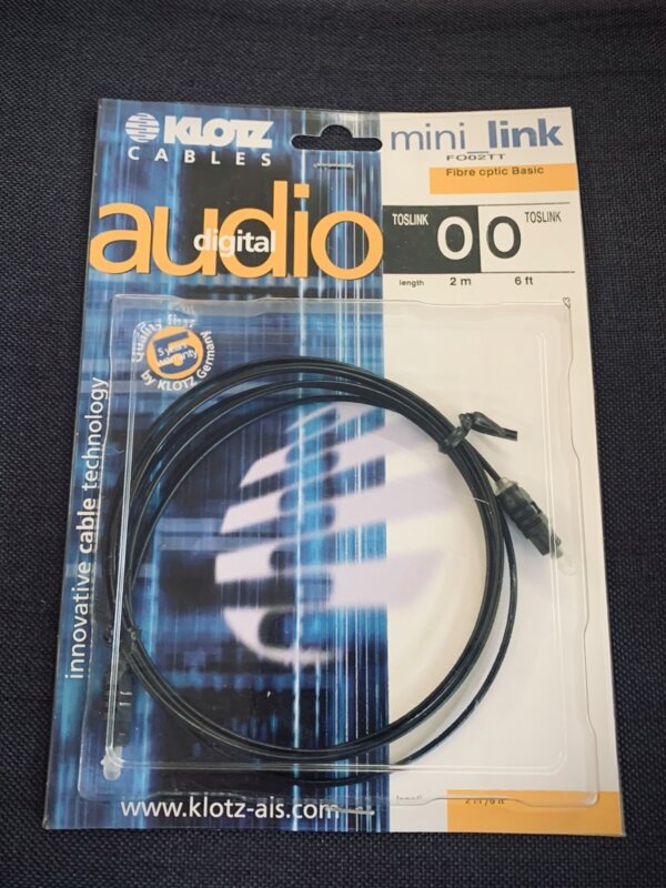 Produit KLOTZ MINI LINK Câble Audio Numérique Optique Longueur 2 Mètres Image