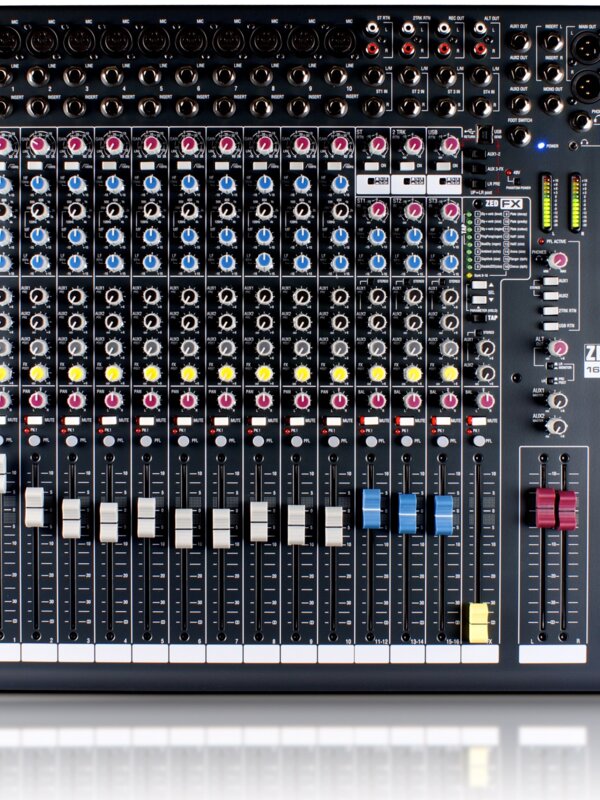 Produit Allen & Heath ZED-16FX Console de Mixage 10 Entrées Mono 3 Stéréo 4 Aux et E/S USB + 16 Effets Intégrés Image