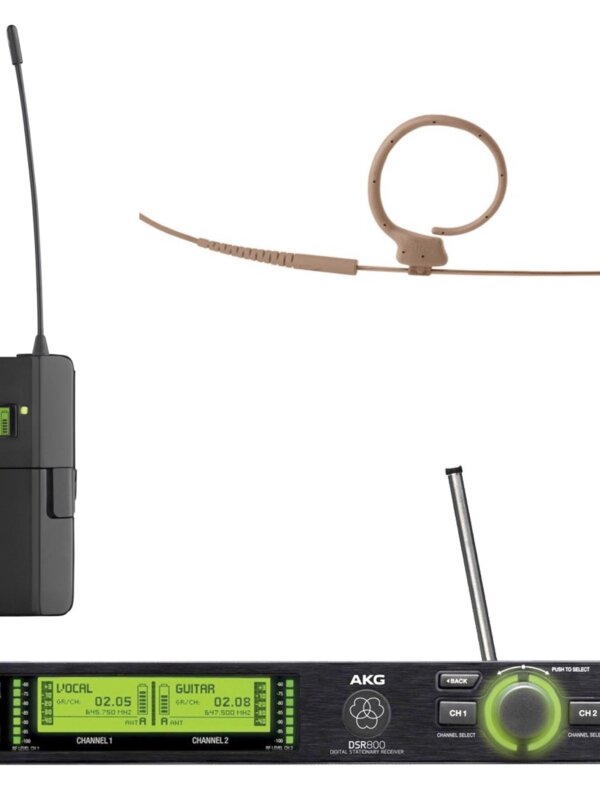 Produit AKG DMS800 SET DPT-EC81 Système Numérique Sans Fil Avec Émetteur de Poche DPT800 & MicroLite Cardioïde EC81 MD Image