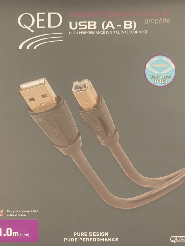 Produit QED PERFORMANCE GRAPHITE USB (A-B)  Câble USB pour l'Audio Numérique Haute Définition Image